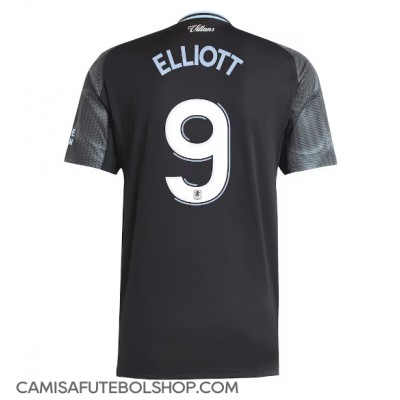 Camisa de time de futebol Aston Villa Harvey Elliott #9 Replicas 2º Equipamento 2025-26 Manga Curta Camisa de time de futebol Aston Villa Harvey Elliott #9 Replicas 2º Equipamento 2025-26 Manga Curta